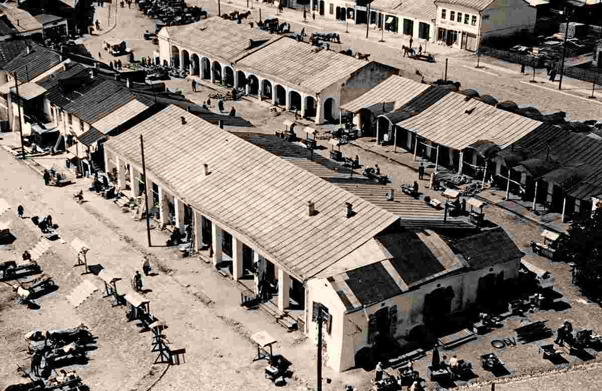 Pinsk. Market, top view, 1938