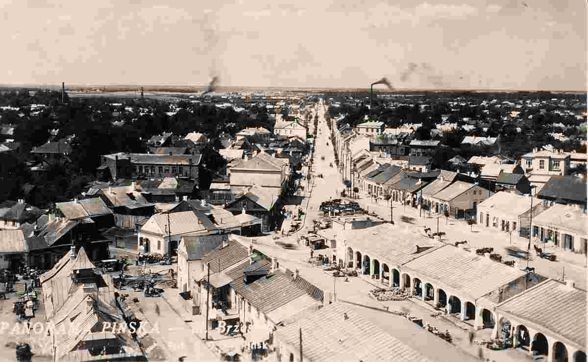 Pinsk. Panorama of the market and the city, between 1936 and 1939