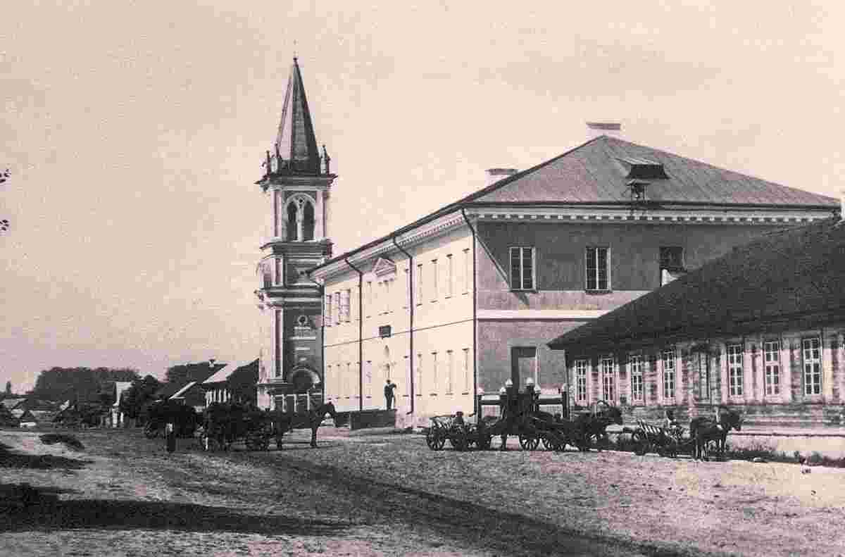 Slutsk. Gymnasium and Cathedral, 1918
