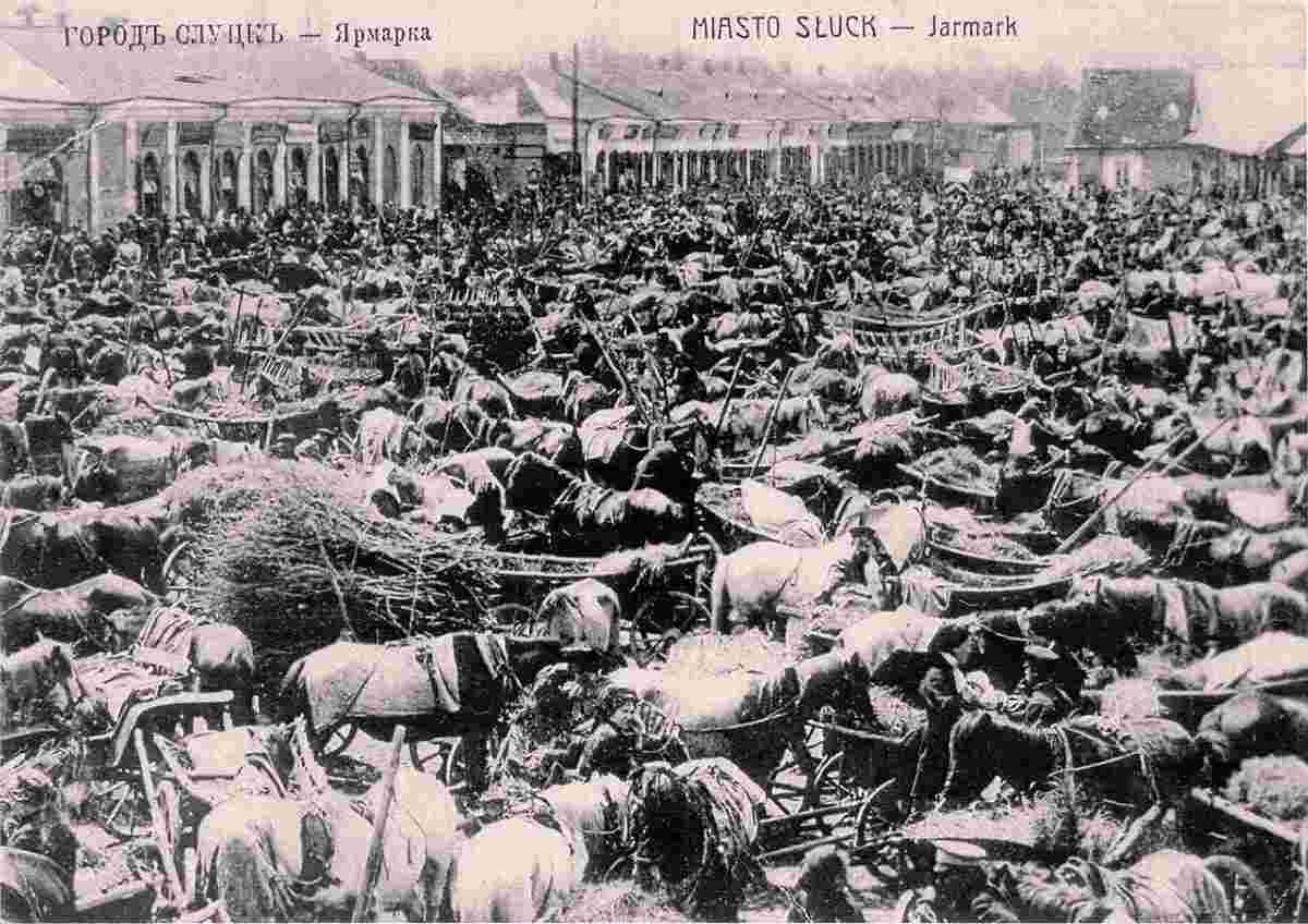 Slutsk. Trade fair in central square, circa 1900