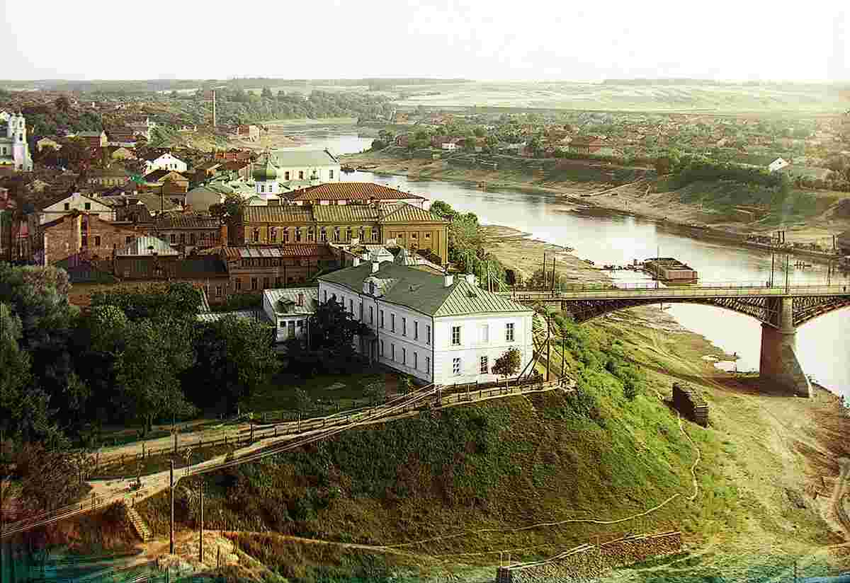Vitebsk. View to Vitba river, bridge and the city, 1912