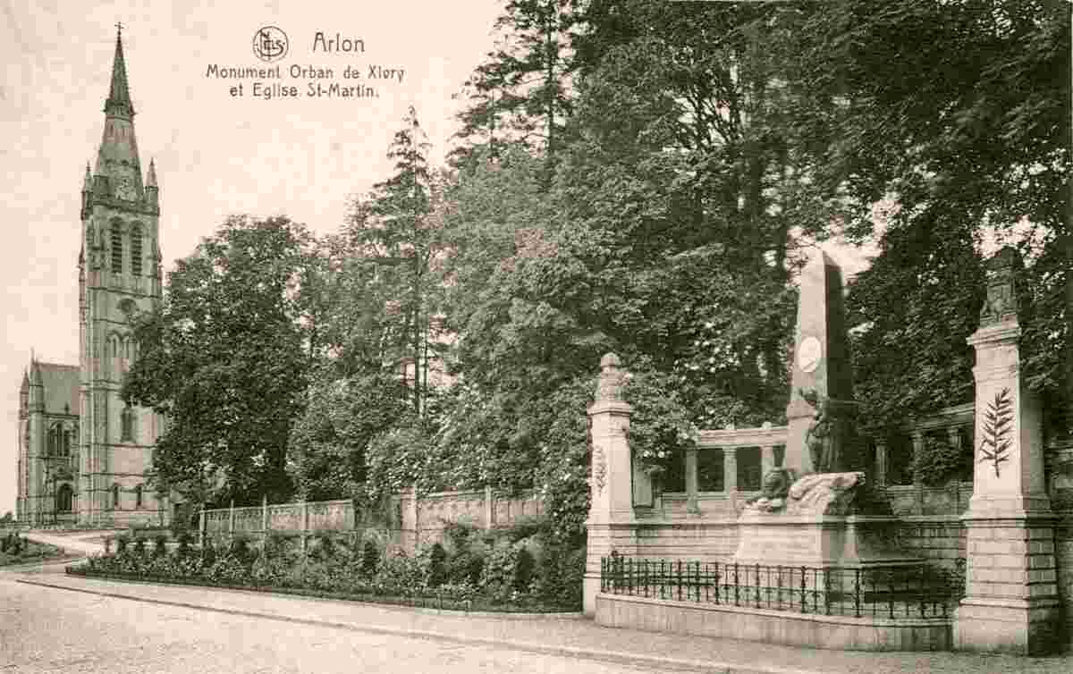 Arlon. Monument Orban de Xivry et Eglise St Martin