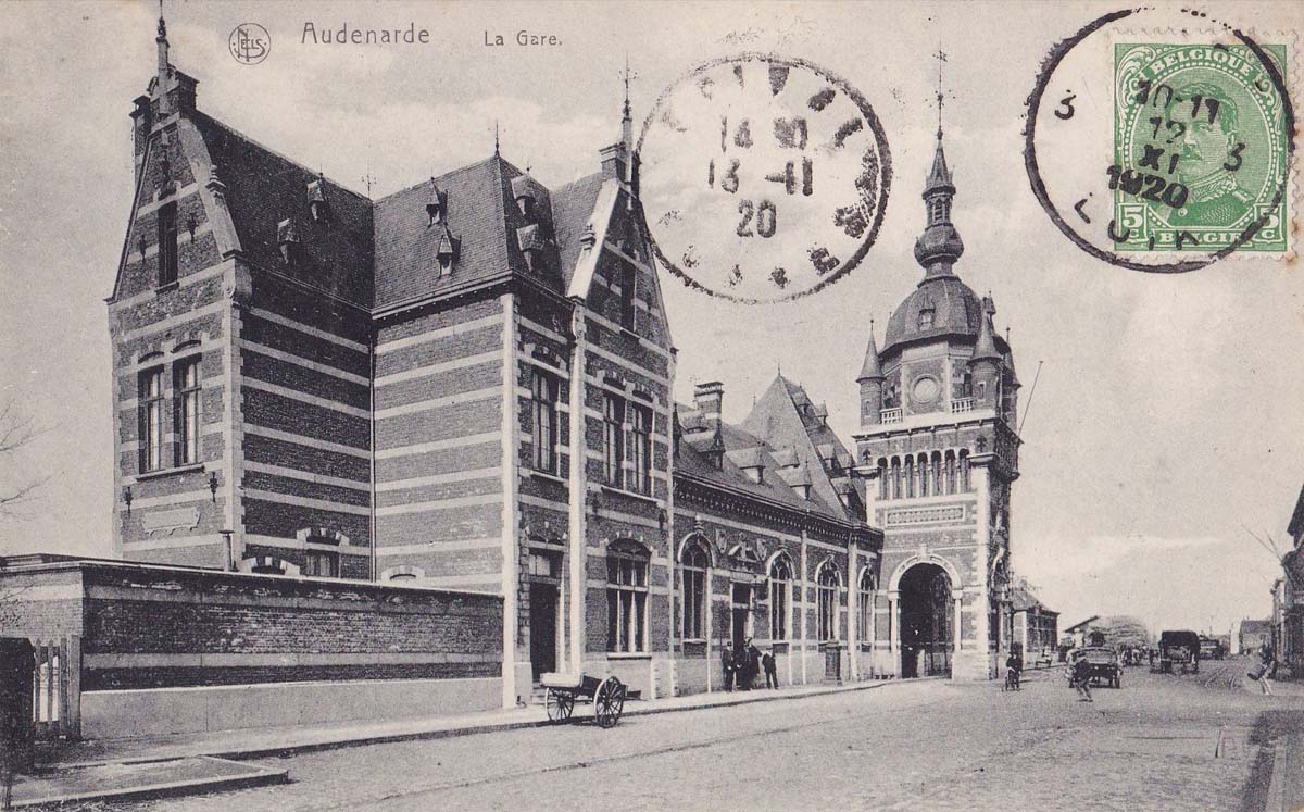 Audenarde (Oudenaarde). La Gare, 1920