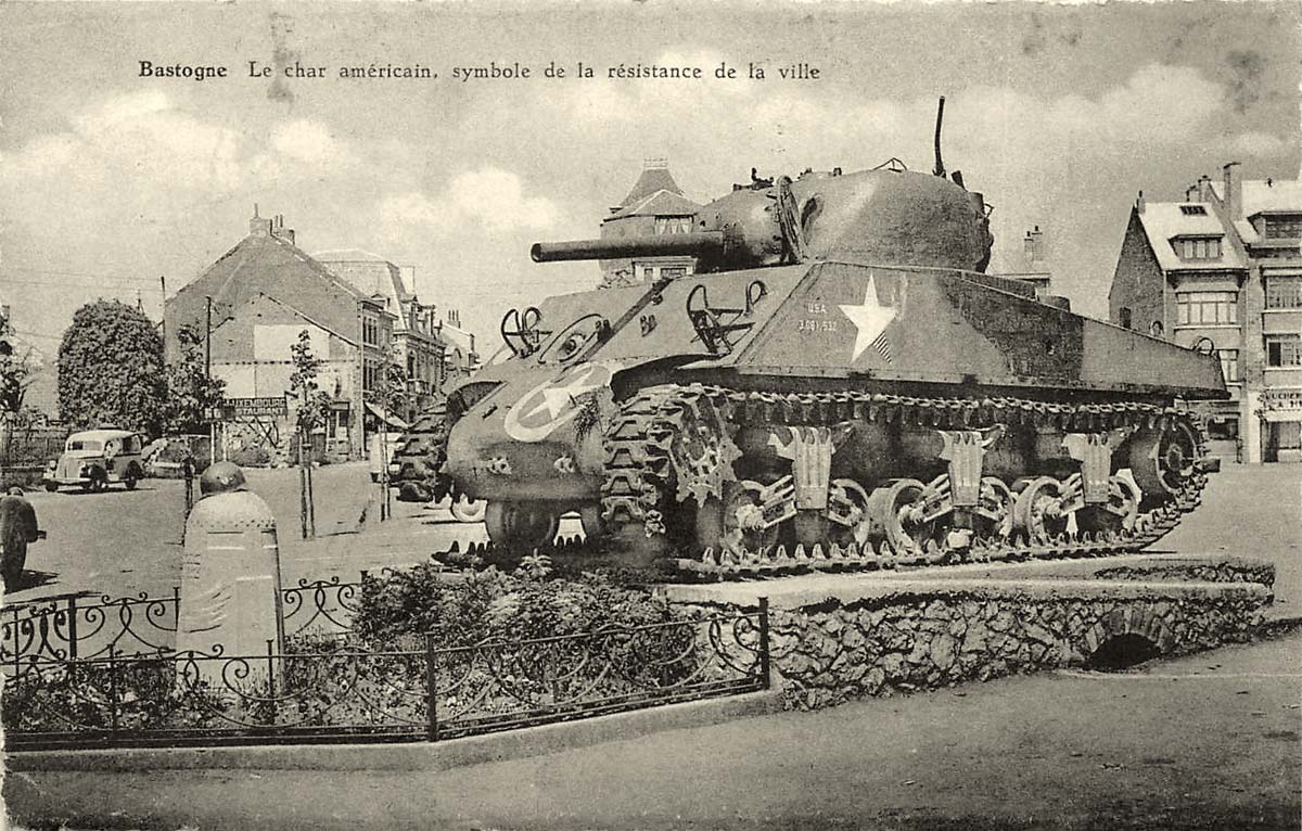 Bastogne. Le Char Américain, symbole de la resistance de la ville