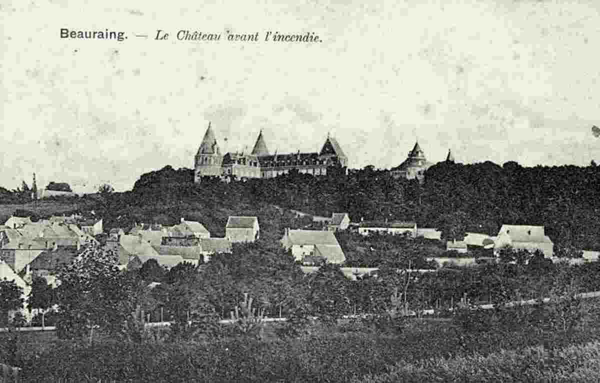Beauraing. Le Château avant l'incendie, 1908