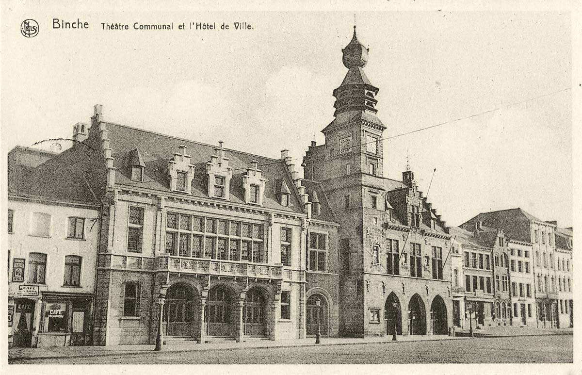 Binche. Théâtre Communal et Hôtel de Ville, 1945