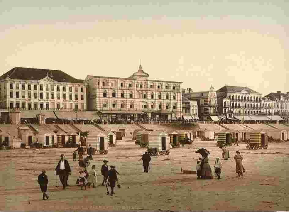 Blankenberge. La plage et les hôtels, 1890