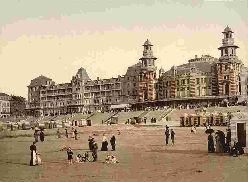 Blankenberge. La plage et le Kursaal, 1890