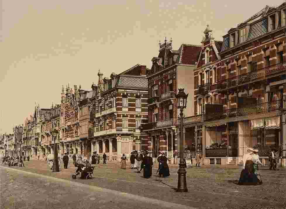 Blankenberge. La plage et les villas, 1890