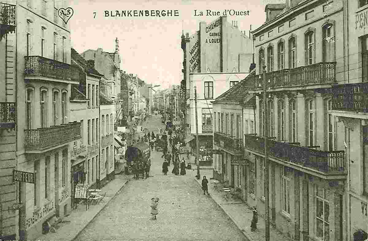 Blankenberge. La Rue d'Ouest, 1911