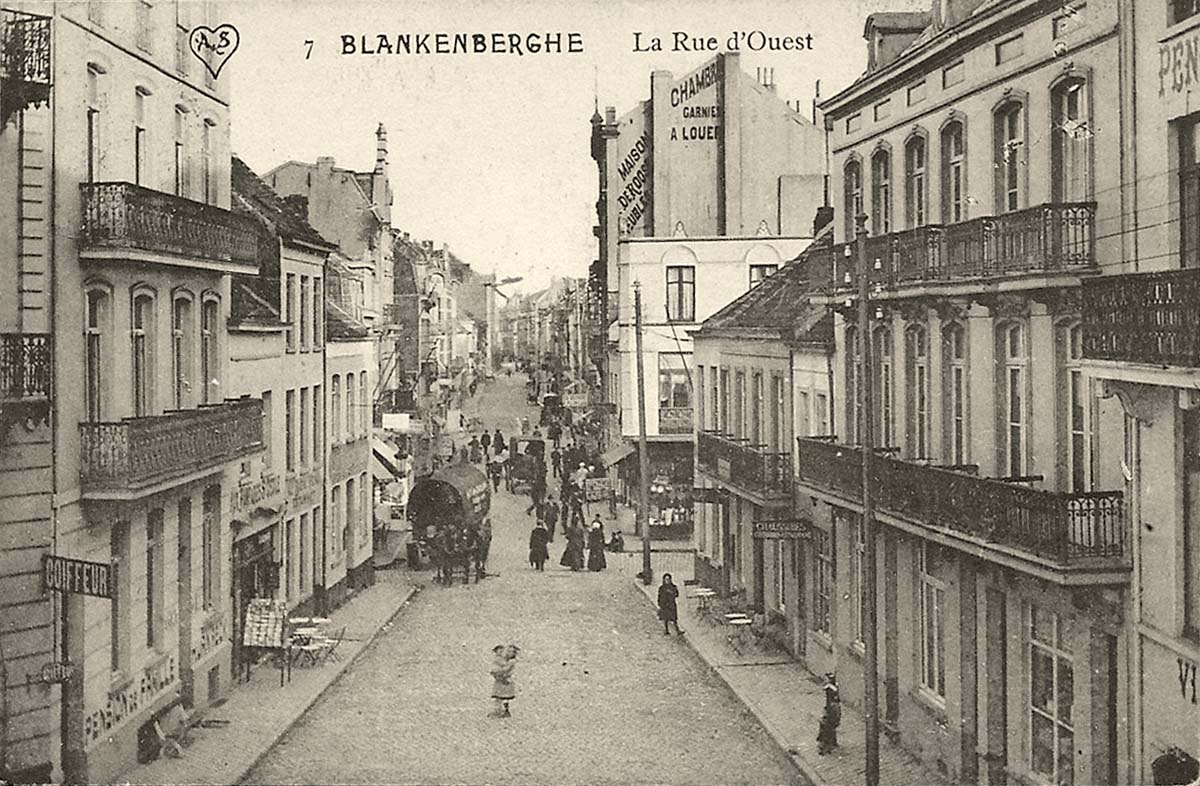 Blankenberge. La Rue d'Ouest, 1911