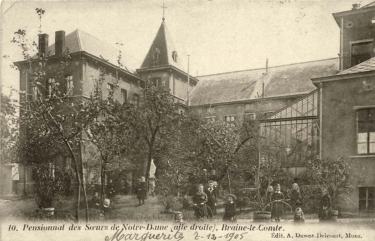 Braine-le-Comte ('s-Gravenbrakel). Pensionnat des Soeurs de Notre-Dame, aile droite, 1905