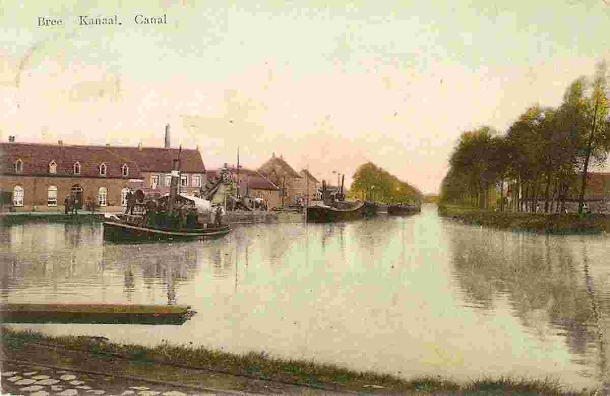 Bree. Canal avec le bateau, 1914