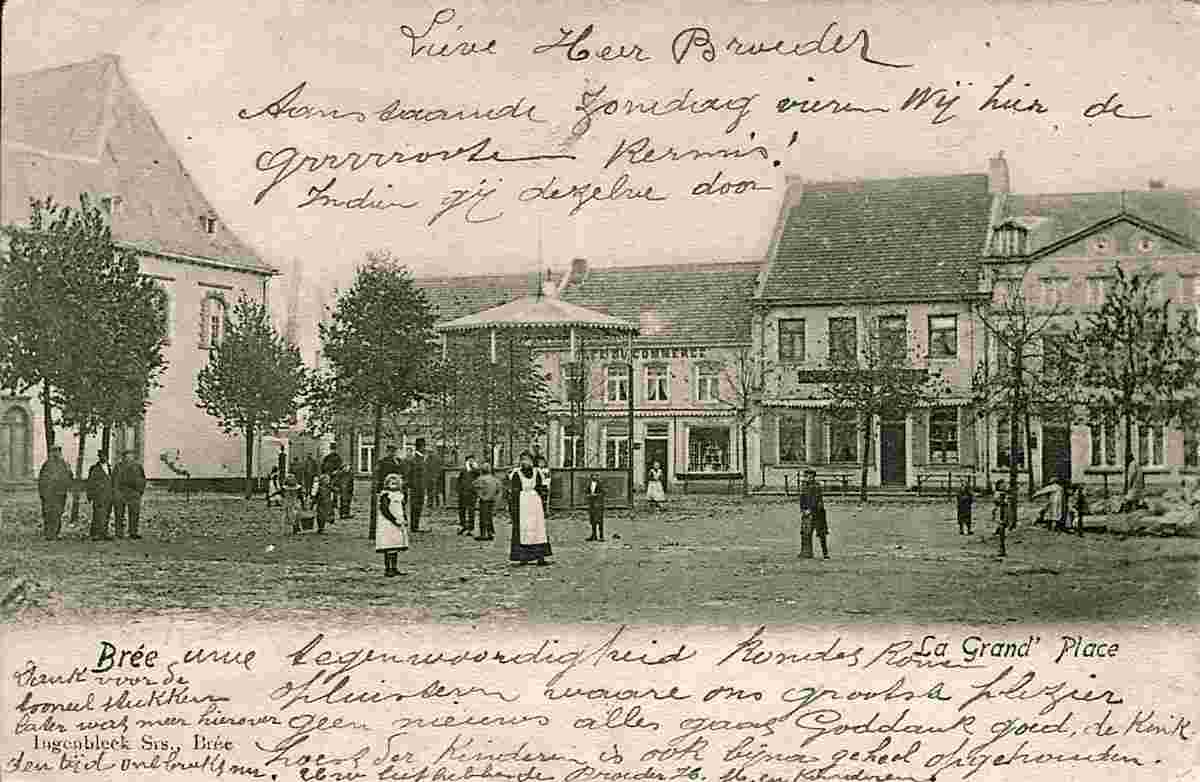 Bree. La Grand Place, Markt, 1904