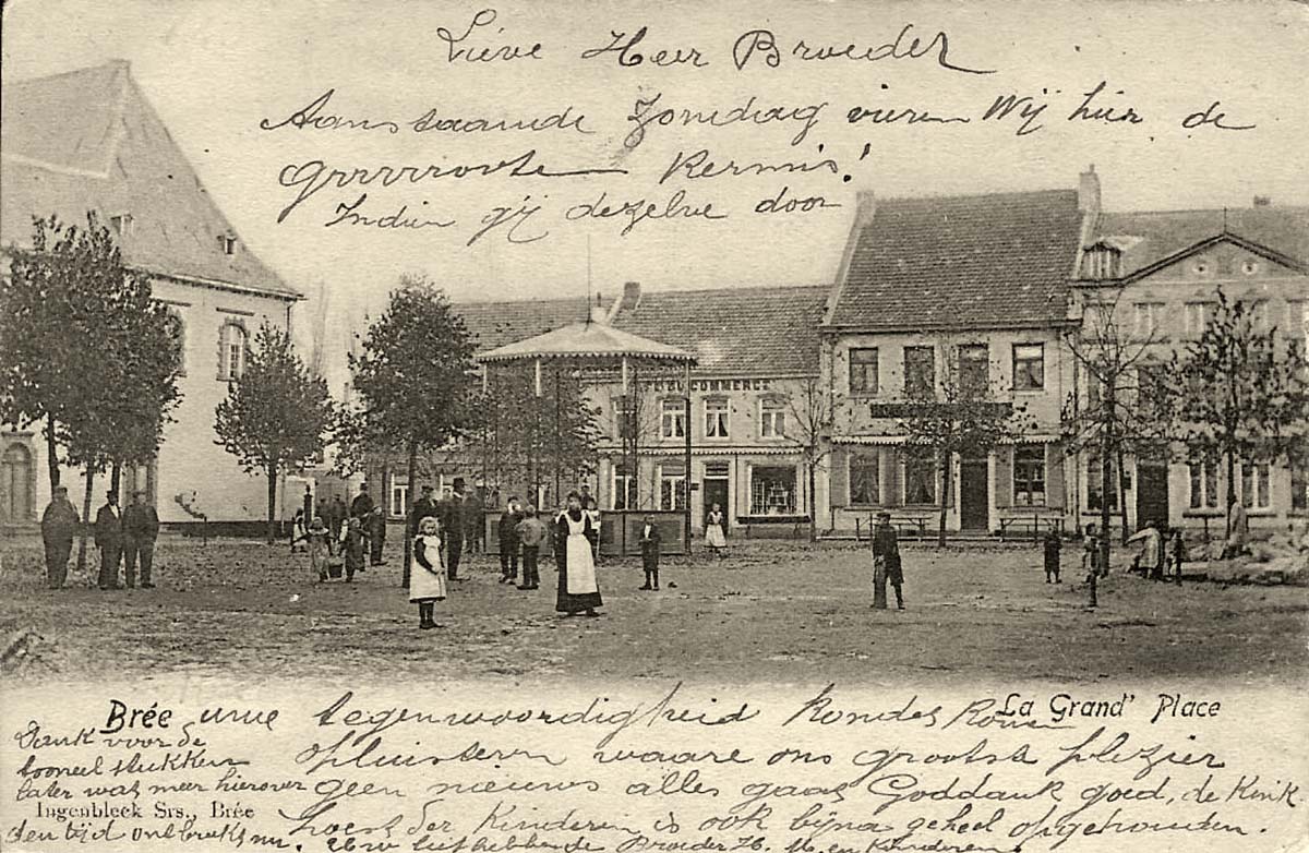 Brée (Bree). La Grand Place, Markt, 1904