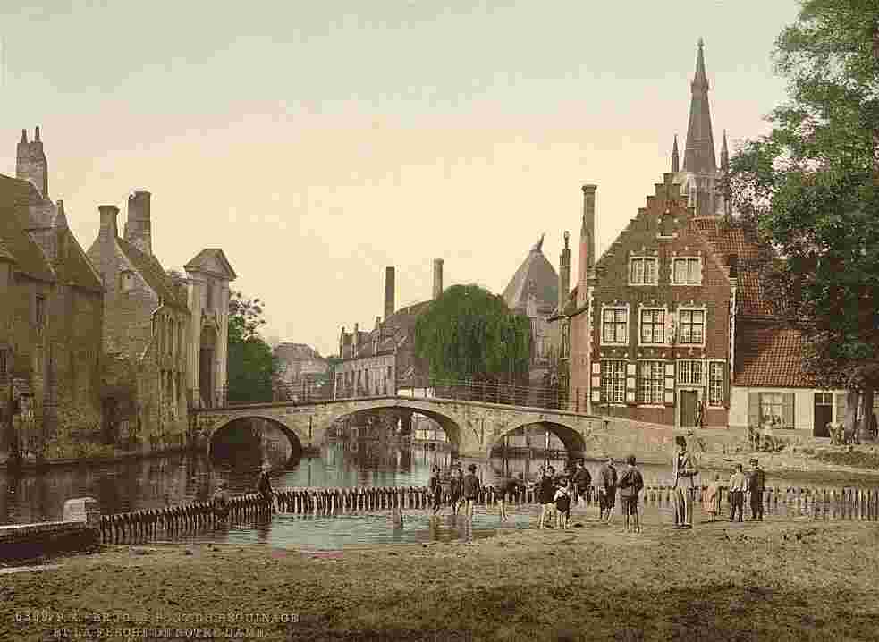 Bruges. Pont du couvent, 1890
