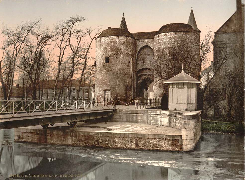 Bruges (Brugge). Porte de Ghent, 1890