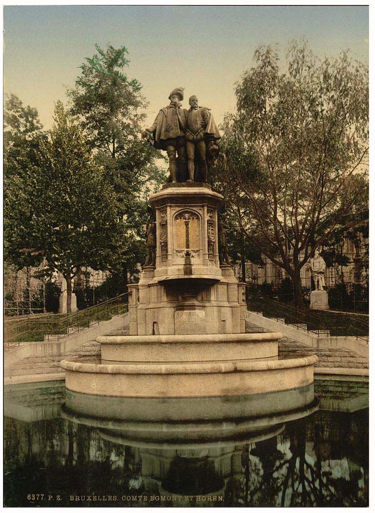 Bruxelles (Brussel). Count Egmont and Horen, Monument, before 1900