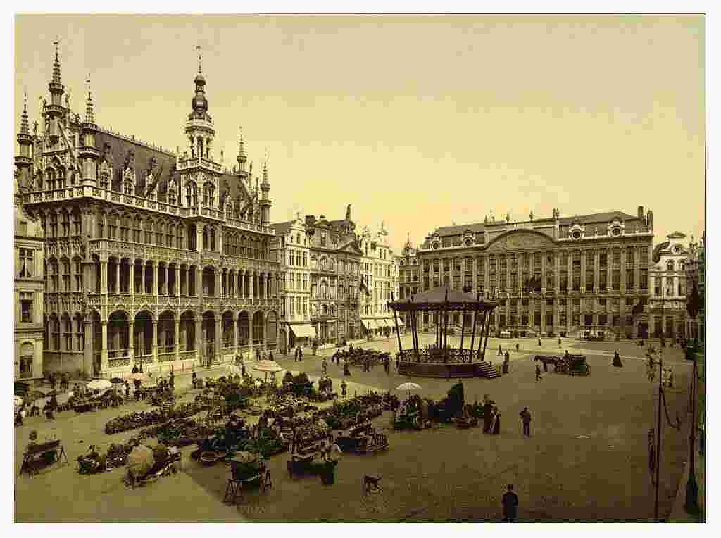 Brussels. La Grande Place, before 1900