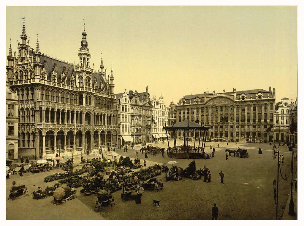 Bruxelles (Brussel). La Grande Place, before 1900