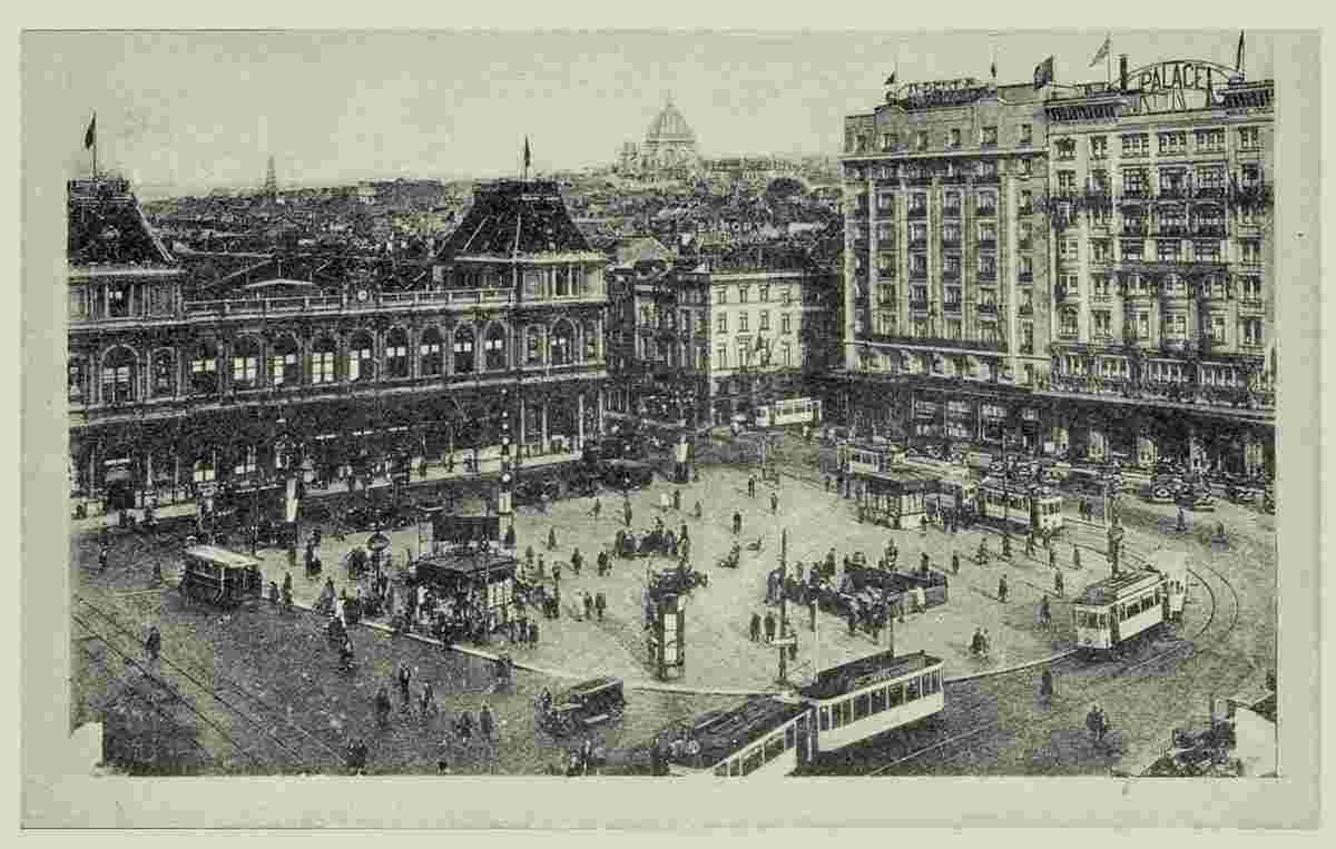 Brussels. North station and Rogier square