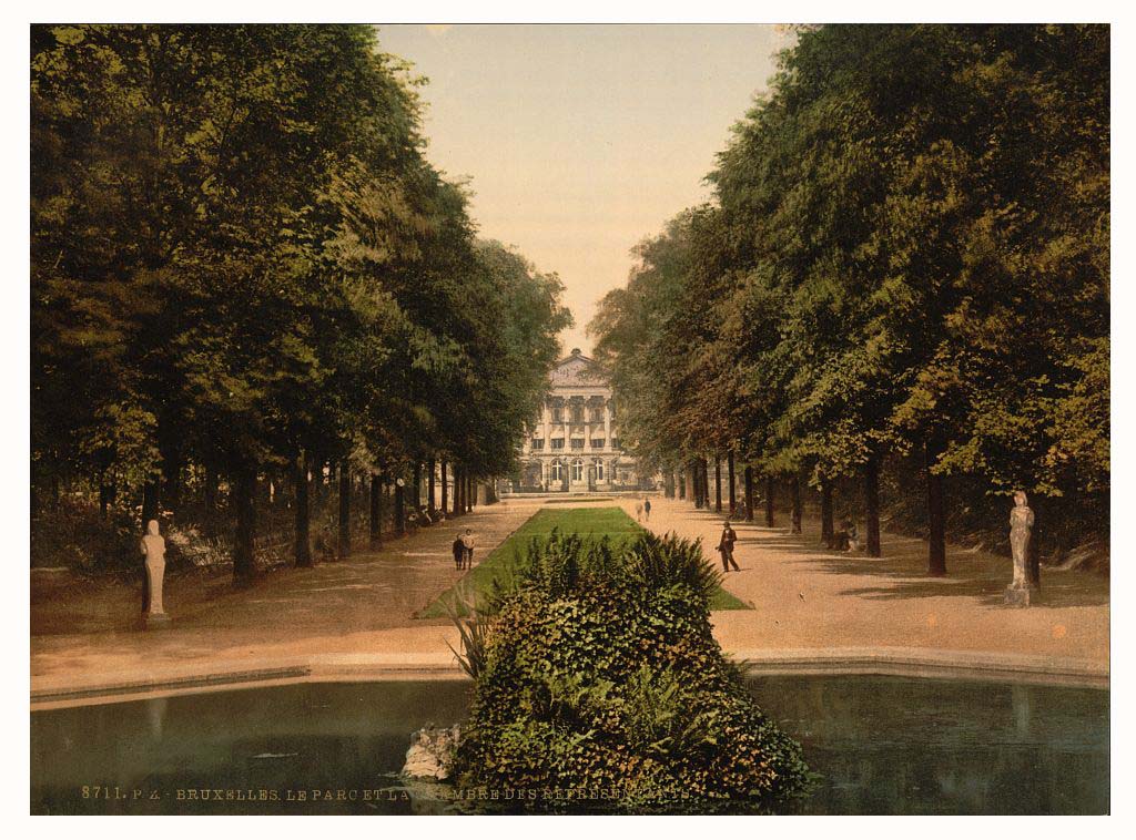 Bruxelles (Brussel). Park and Chamber of Representatives, before 1900