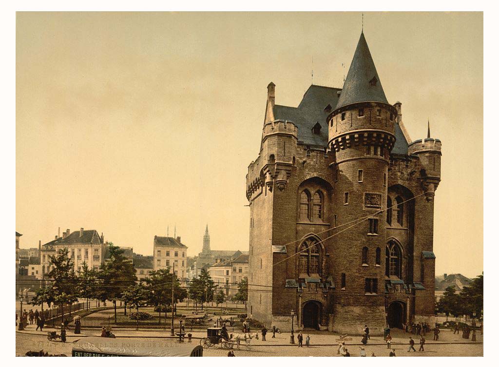 Bruxelles (Brussel). Porte de Hall, before 1900