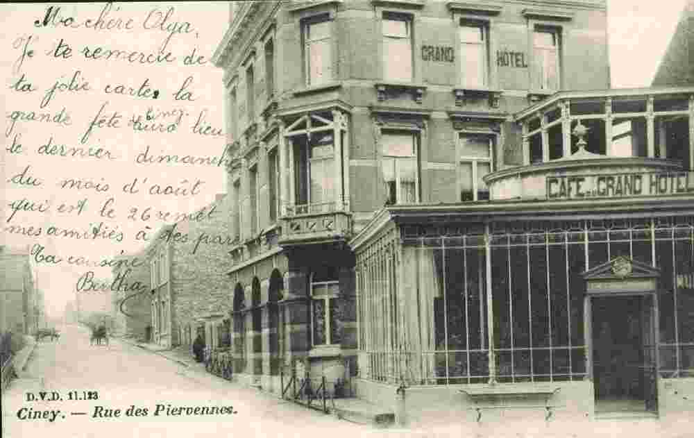 Ciney. Rue des Piervennes, 1906