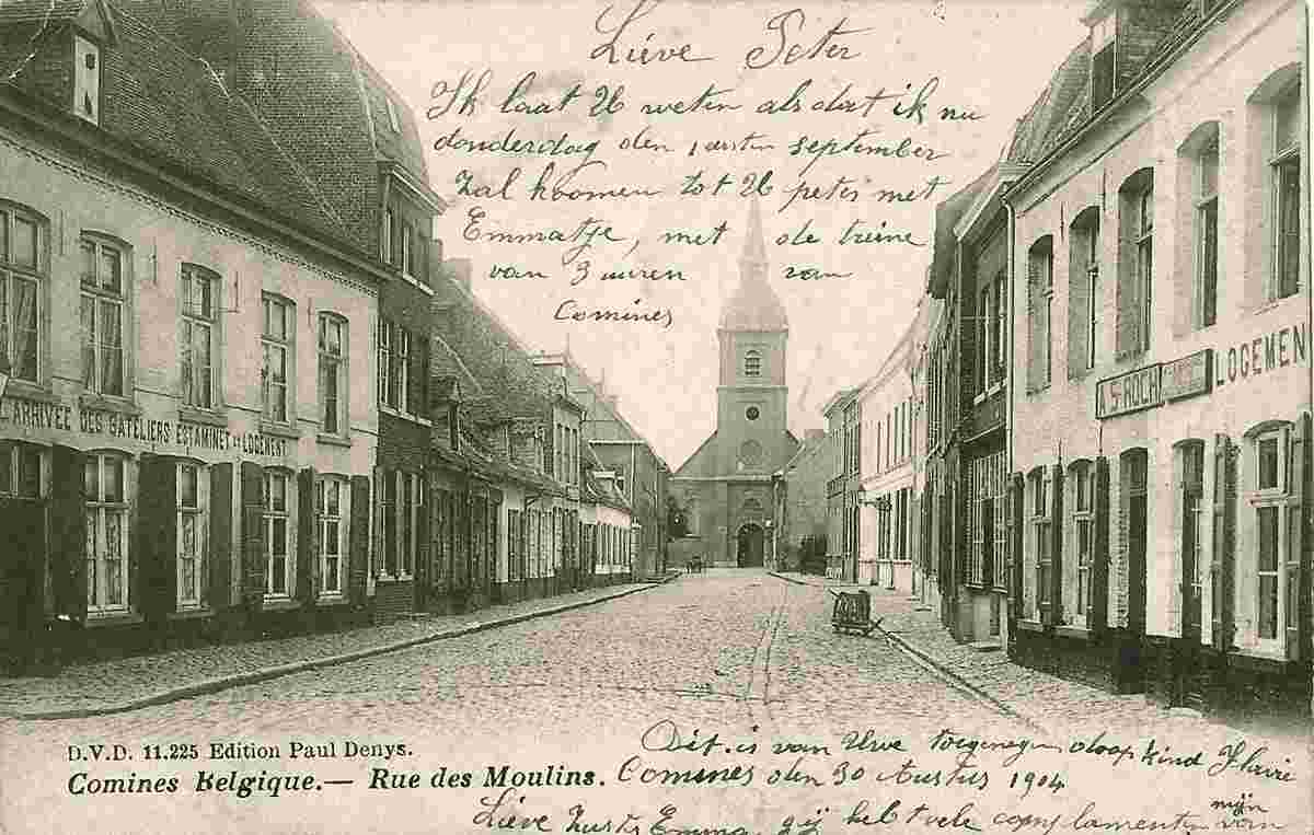 Comines-Warneton. Rue des Moulins, 1904
