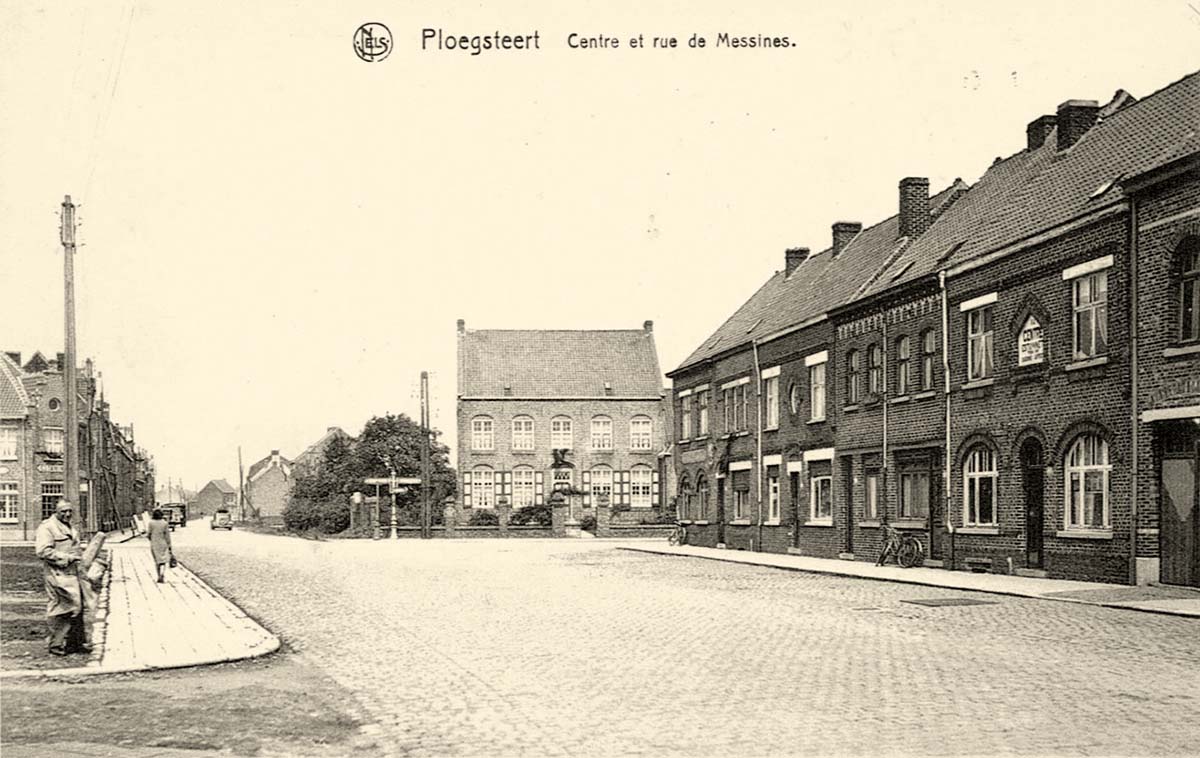 Comines-Warneton (Komen-Waasten). Ploegsteert - Centre et rue de Messines