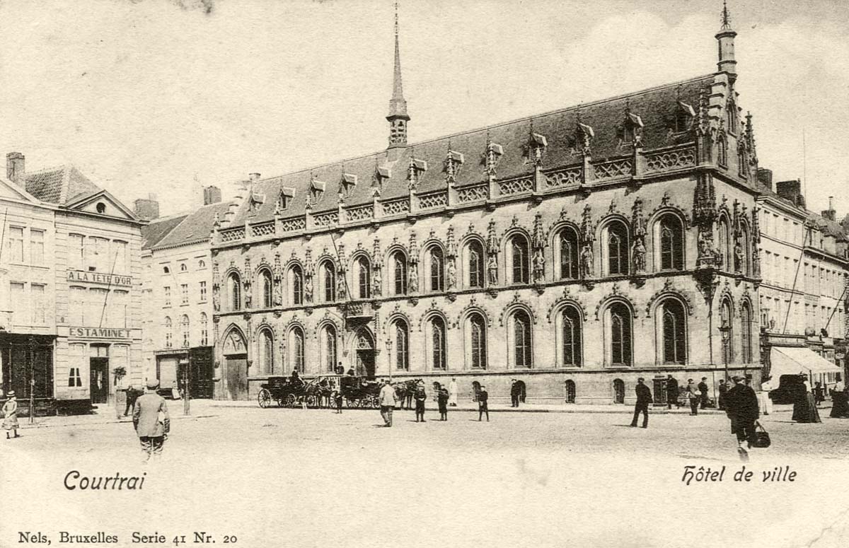 Kortrijk (Courtrai). L'Hôtel de Ville, 1901