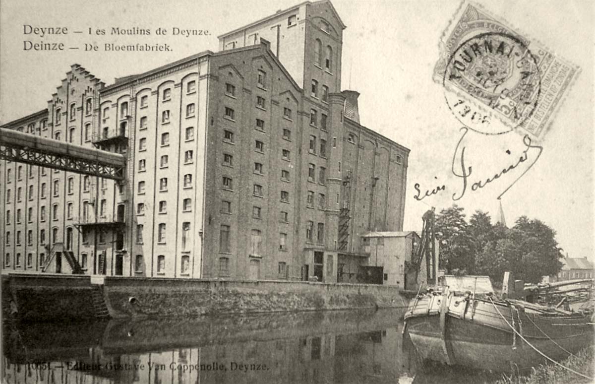 Deinze (Deynze). Les Moulins - Bloemfabriek, 1906