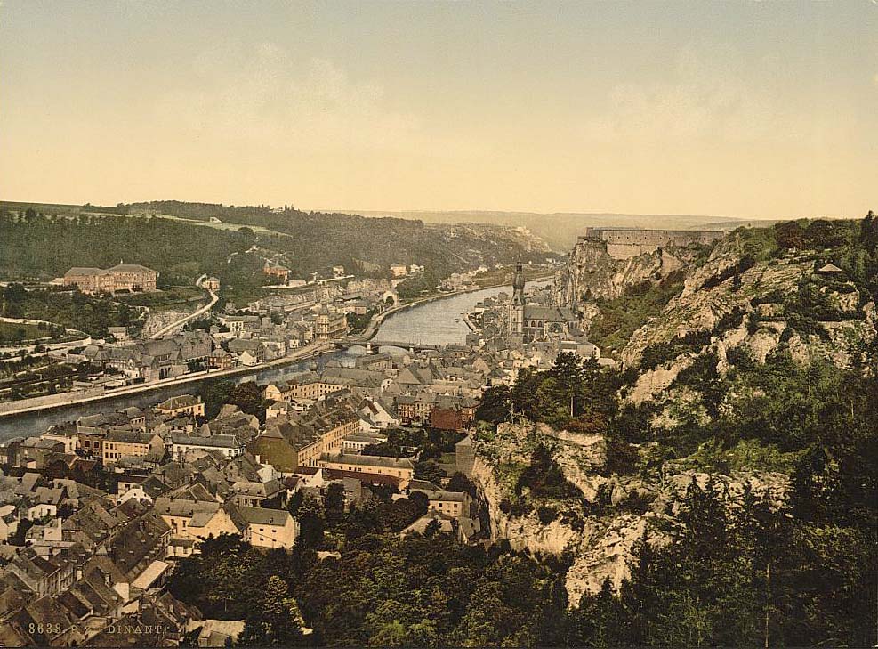 Dinant. Panorama de la ville depuis le jardin du Casino, 1890