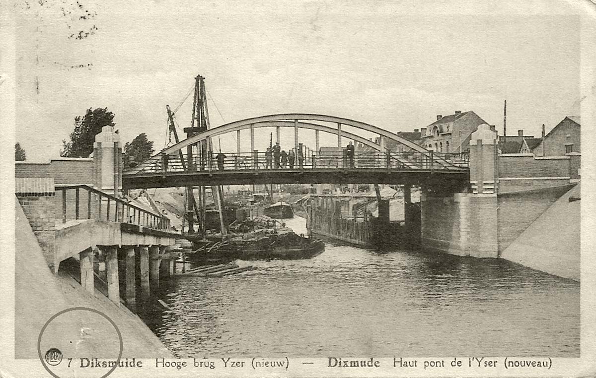 Dixmude (Diksmuide). Haut pont de l'Yser