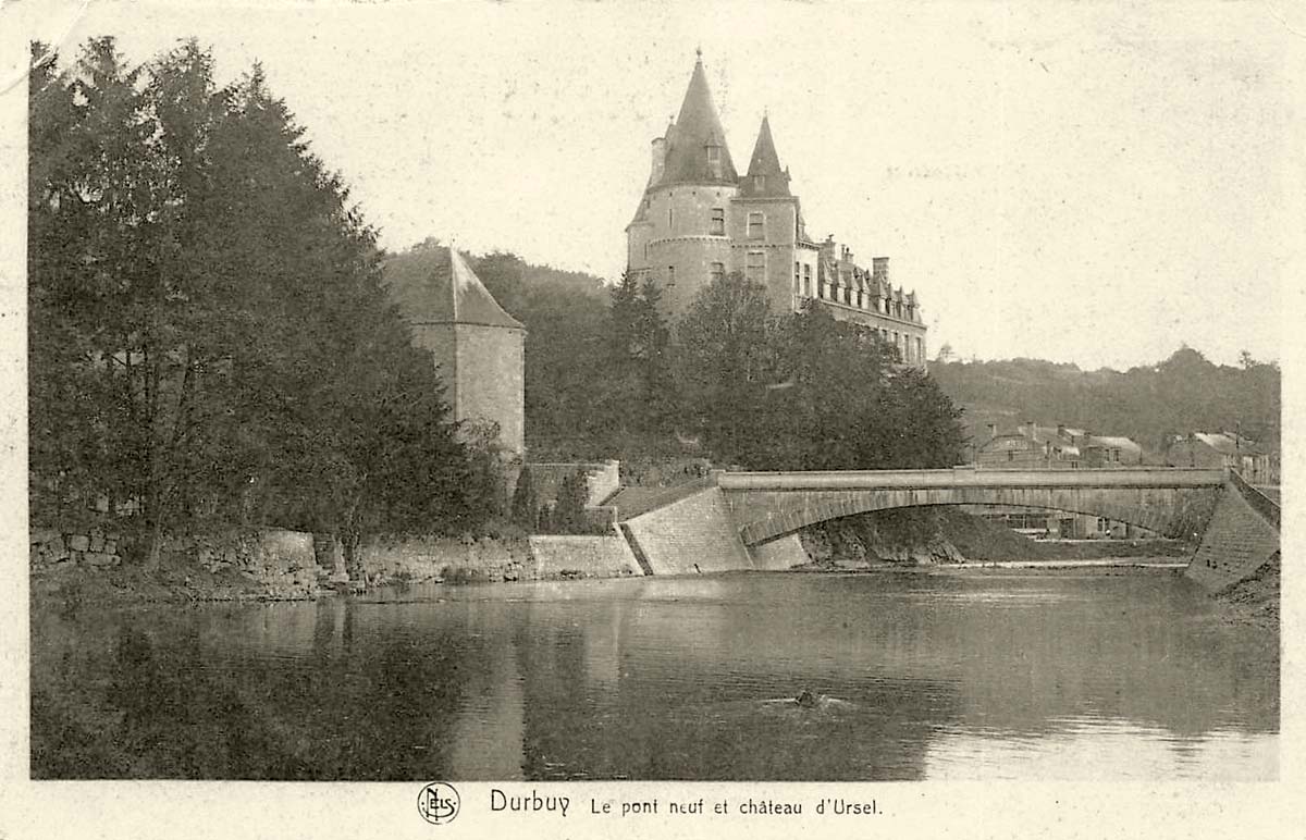 Durbuy. Le Pont Neuf et Château d'Ursel