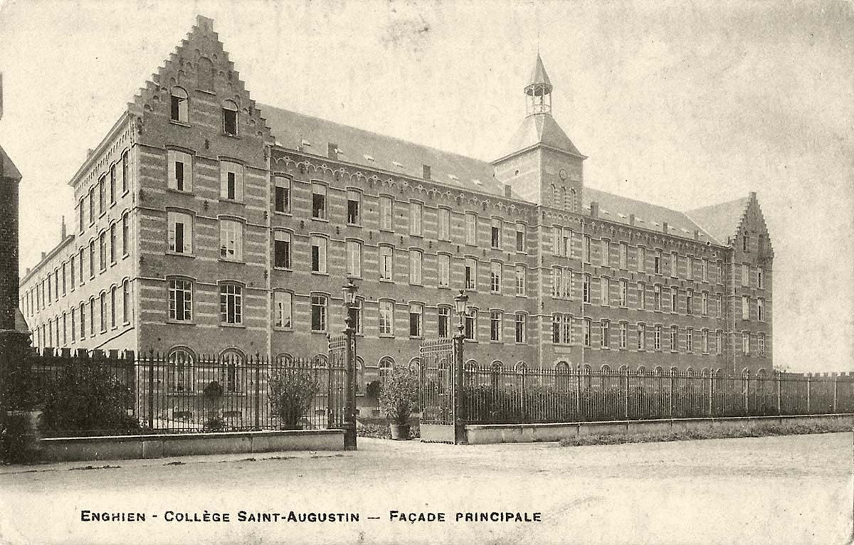 Enghien (Edingen). Collège Saint-Augustin, façade principale, 1908