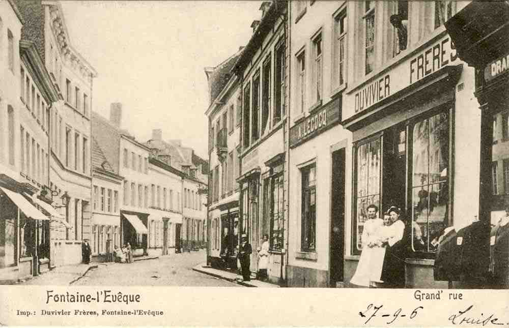 Fontaine-l'Évêque. Grand rue, 1906