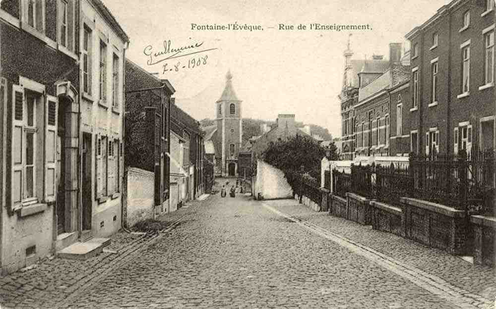 Fontaine-l'Évêque. Rue de l'Enseignement, 1908
