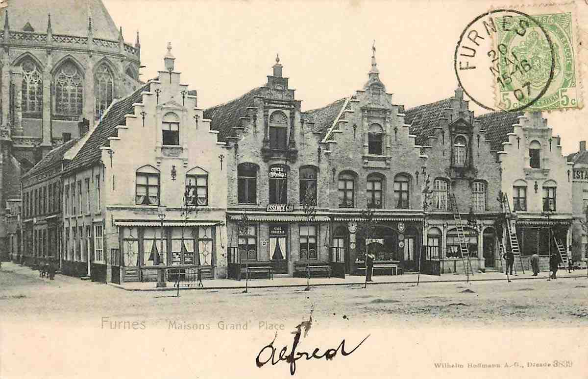 Veurne (Furnes). Maison de la Grand Place, 1907