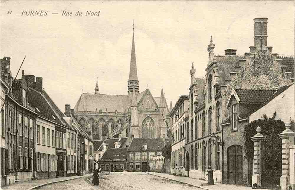 Veurne (Furnes). Rue du Nord, 1909