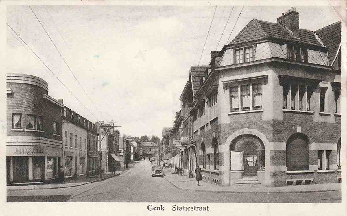 Genk. Station Street, 1949