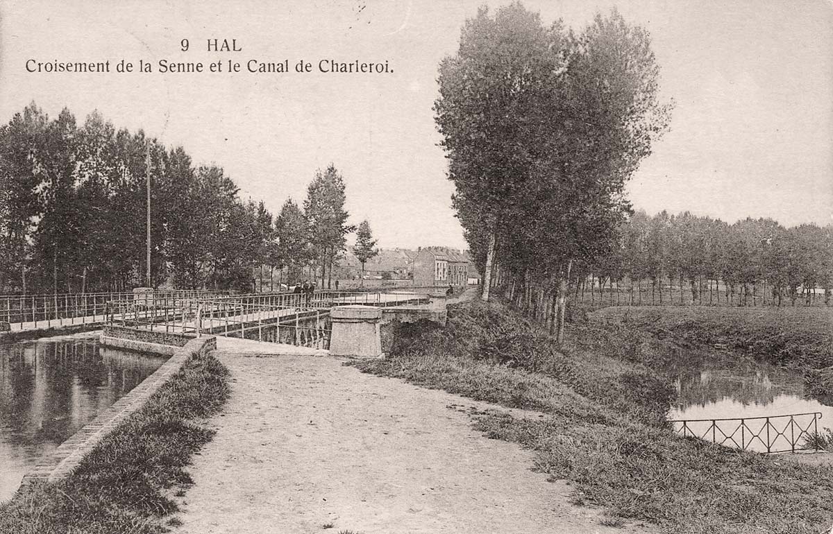 Halle (Hal). Crossing of the Seine and the Charleroi canal