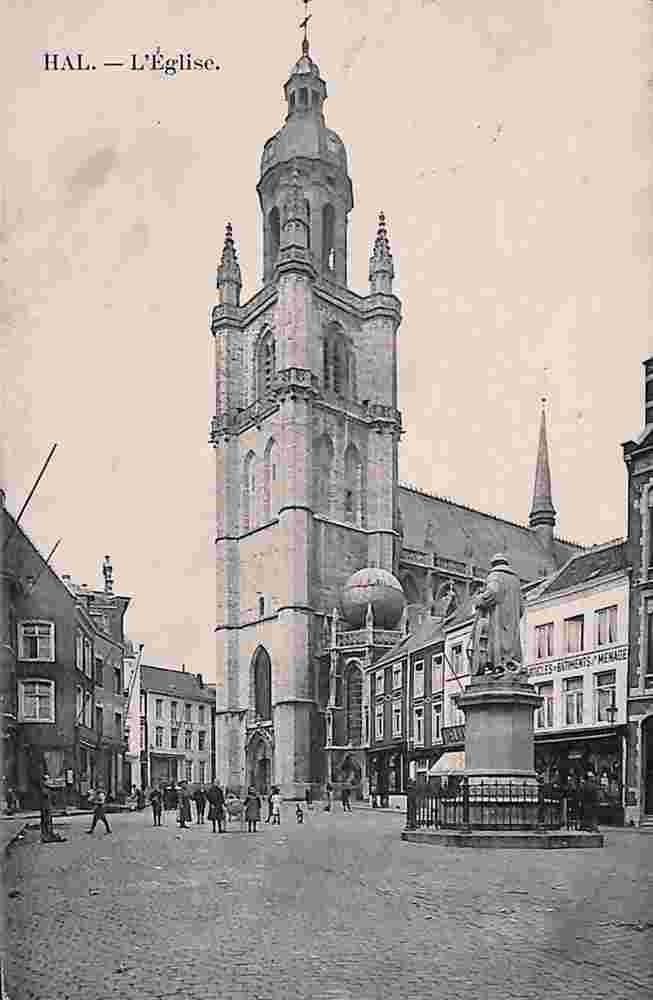 Halle. Main Square and Church Tower