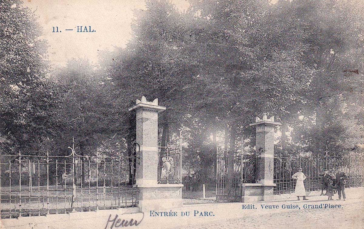 Halle (Hal). Park entrance, 1909