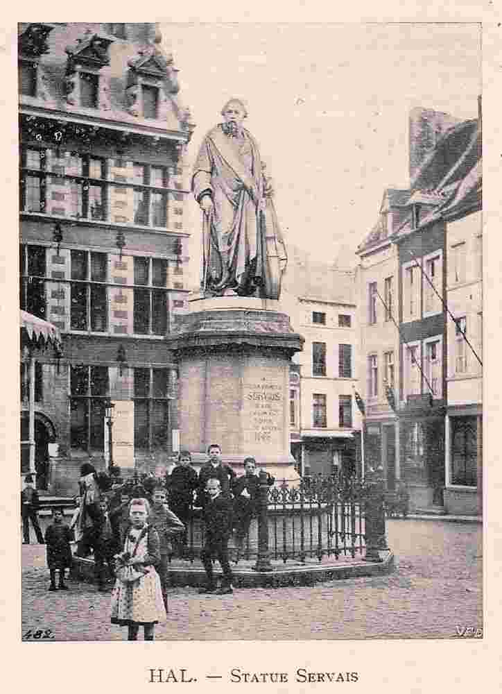 Halle. Statue to Adrien-François Servais, Belgian cellist and composer