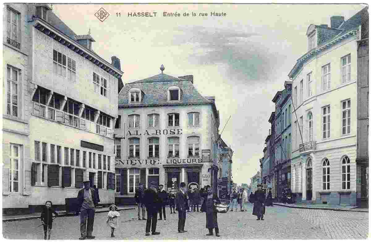 Hasselt. Entrée de la rue Haute, 1908