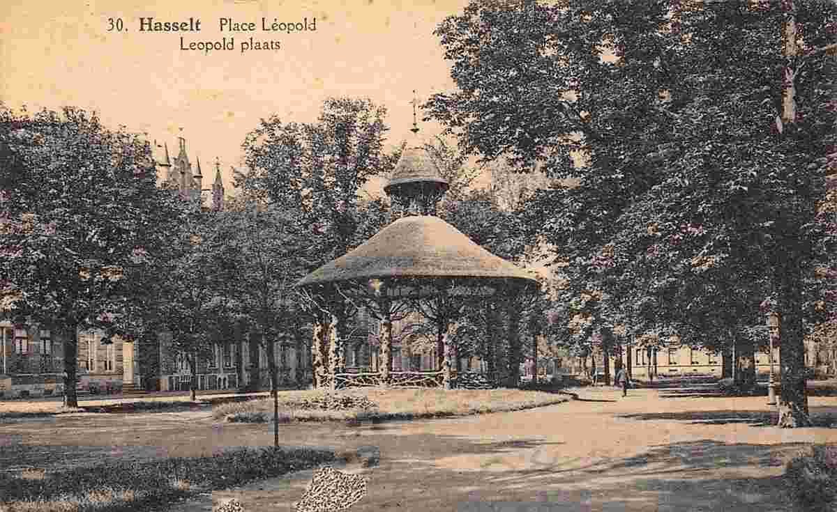 Hasselt. Place Leopold and Kiosk, 1916