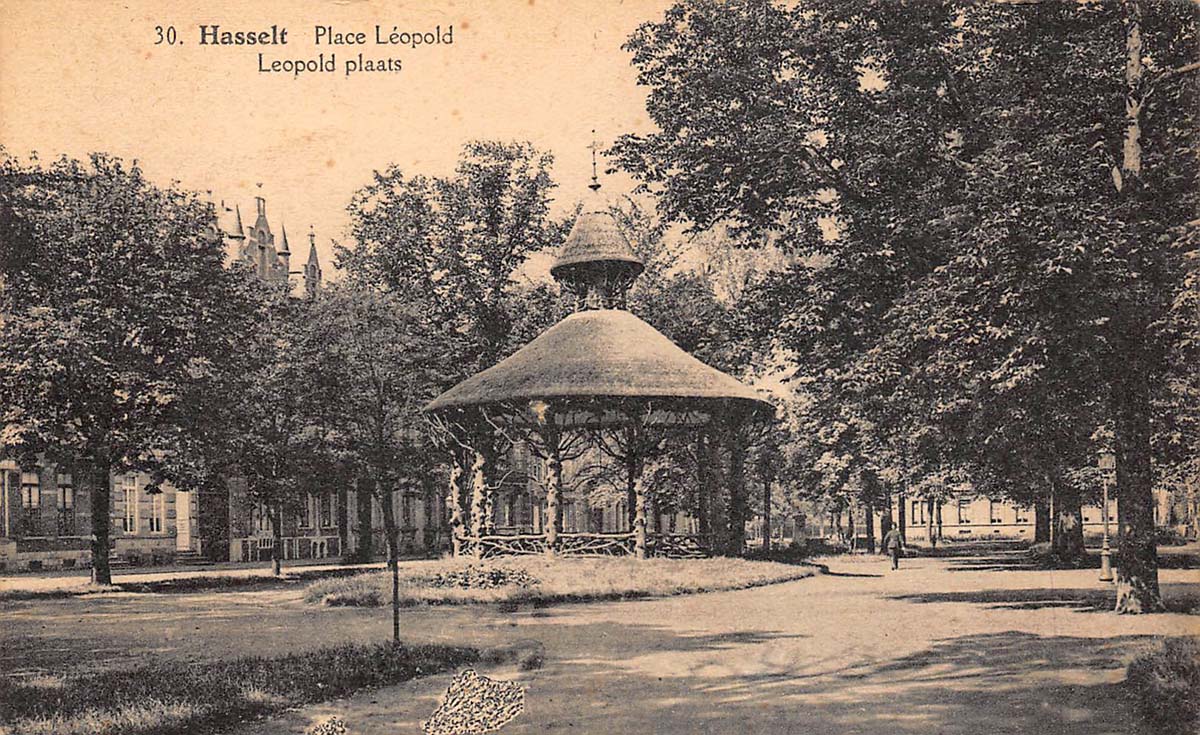 Hasselt. Place Leopold and Kiosk, 1916
