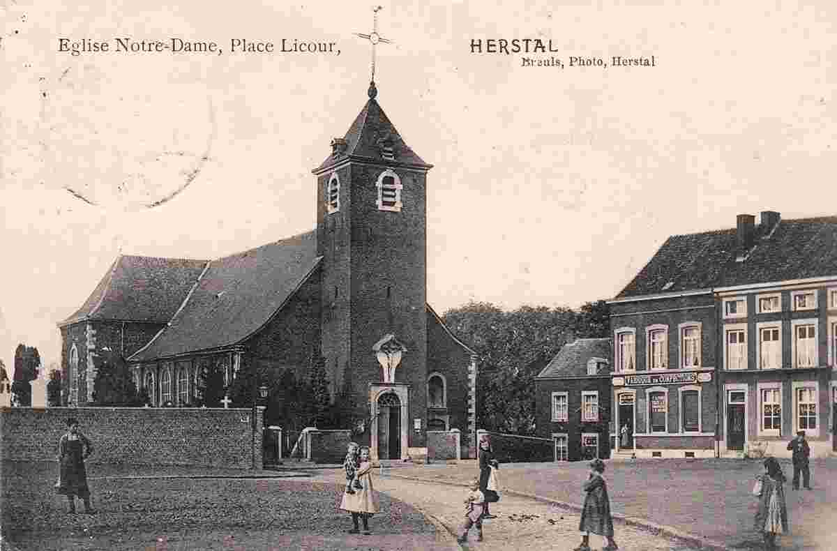Herstal. Church of Our Lady on Licour Square
