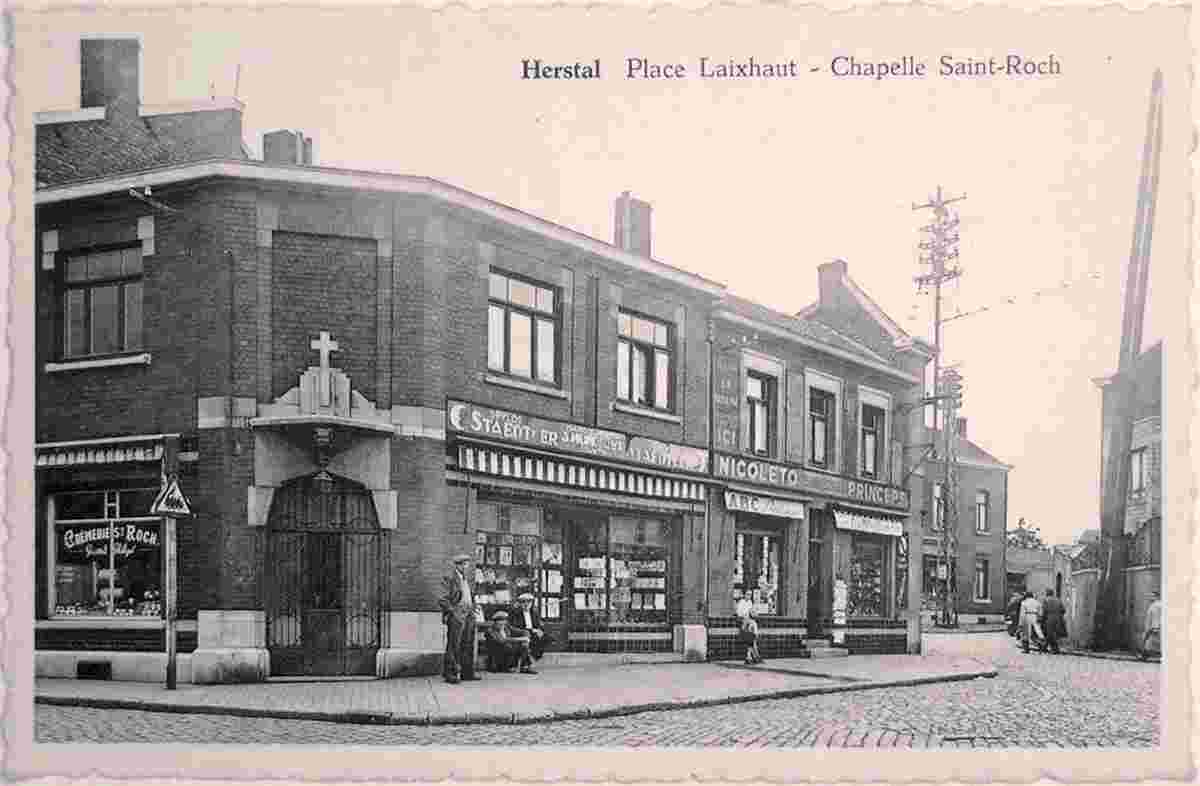 Herstal. Laixhaut Square and Saint-Rock Chapel